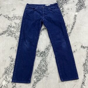 Boden Corduroy Pants Mens Sz W34 L32 Blue Straight Leg Regular Fit Casual